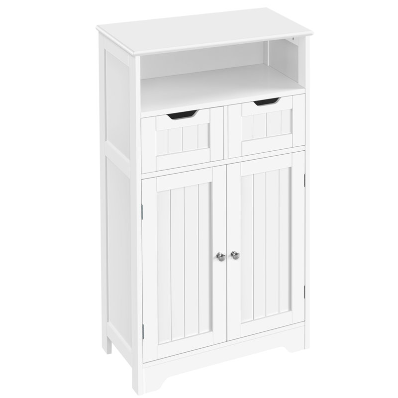 Lark Manor 24" W x 41" H x 12" D Freestanding Bathroom Storage With 2 Drawers & Reviews